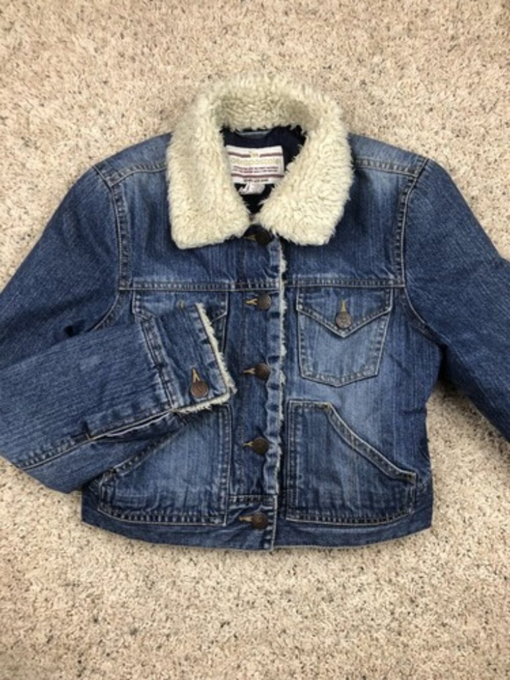Aeropostale Denim Jacket Girls Women’s Size Medium Pockets, Button Up Cute